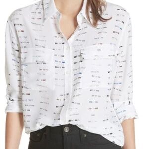 ISO Equipment blouse with library date stamp pattern. Size Small